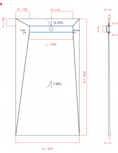 Showerlay Wiper 4 way 875 x...