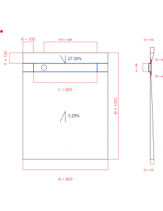 Showerlay Wiper 2 way 800 x...