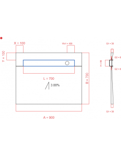 Showerlay Wiper 1 way 900 x...