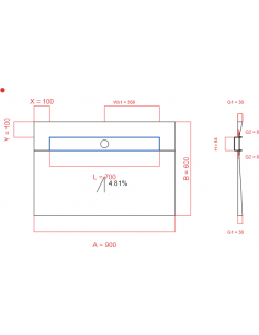 Showerlay Wiper 1 way 900 x...