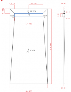 Showerlay Wiper 4 way 930 x...