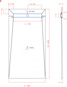 Showerlay Wiper 4 way 900 x...