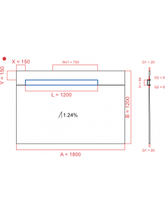Showerlay Wiper 1 way 1800...