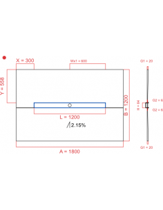 Showerlay Wiper 1 way 1800...