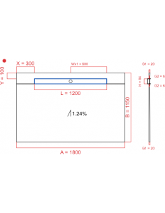 Showerlay Wiper 1 way 1800...