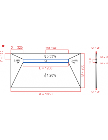 Showerlay Wiper 4 way 1850 x 900 mm...