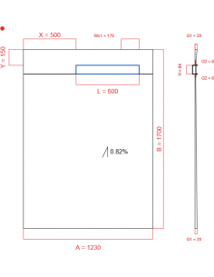 Showerlay Wiper 1 way 1230...