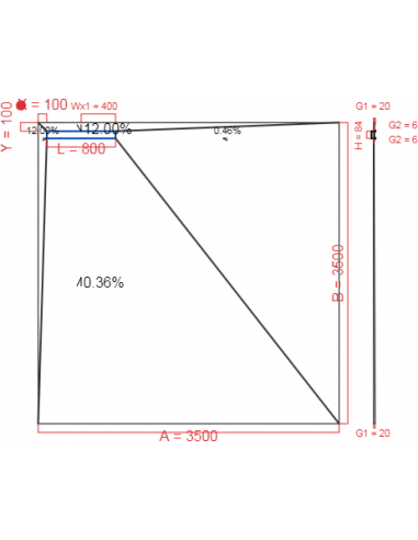 Showerlay Wiper 4 way 3500 x 3500 mm...