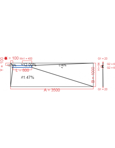 Showerlay Wiper 4 way 3500 x 1000 mm...