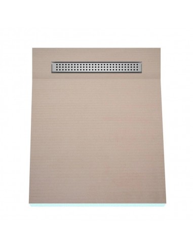 OneWay Wet Room Kit: Shower Tray with single slope towards the drain, including Waste Trap and Drain Cover (Sirocco)