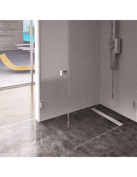 Example of finished Wet Room with the tray available here - classic corner installation