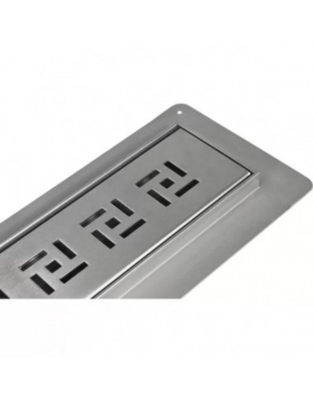 Close up on Linear drain with Tivano cover