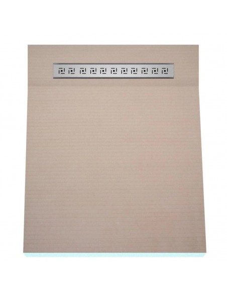 OneWay Wet Room Kit: Shower Tray with single slope towards the drain, including Waste Trap and Drain Cover (Tivano)