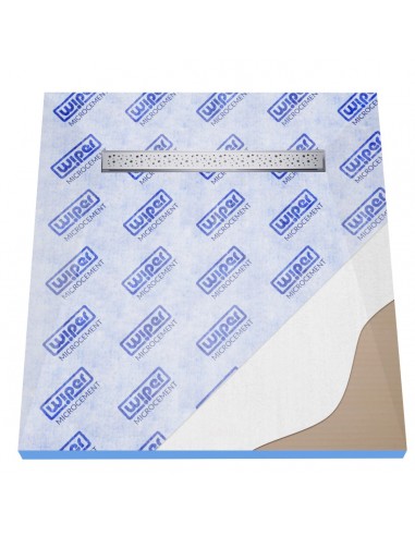 Microcement Wet Room Kit: Shower Tray including Waste Trap and Drain Cover (Mistral)