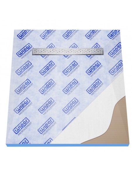 Microcement Wet Room Kit: Shower Tray including Waste Trap and Drain Cover (Mistral)