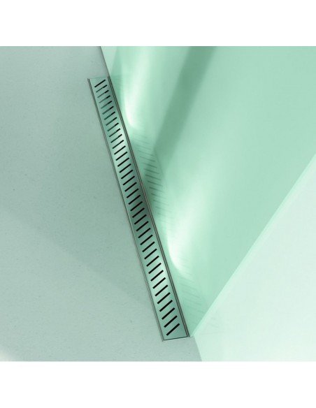 Example Of Finished Installation Of Classic Linear Drain In Modern Wetroom