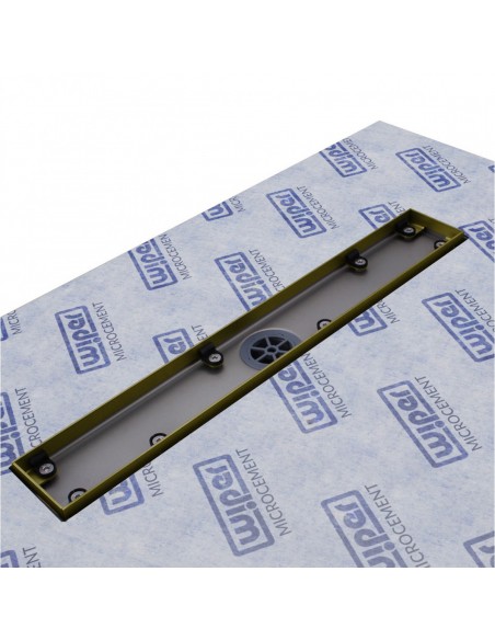 View of carefully installed 900 Gold linear channel without cover