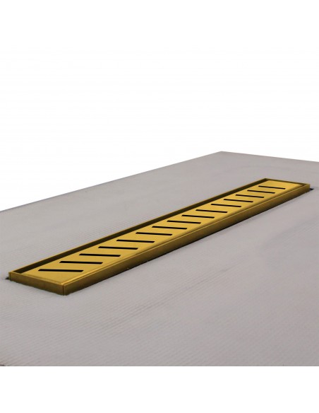 Highly precised integrated linear channel with non-visible flushed steel flange for maximalized sealing