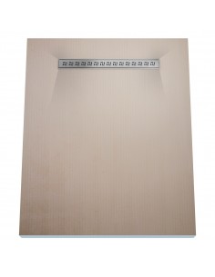 Wet Room Kit: Shower Tray with 4-way slope towards the drain, Drain Cover Tivano Silver, including Waste Trap