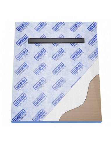 Microcement Wet Room Kit: Shower Tray including Waste Trap and Drain Cover (Ponente)