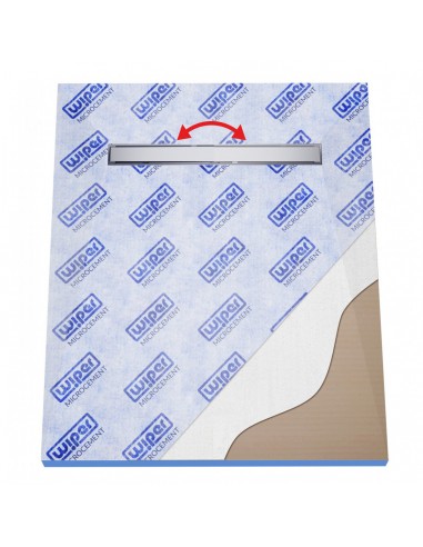 Microcement Wet Room Kit: Shower Tray including Waste Trap and Drain Cover (Reversible)