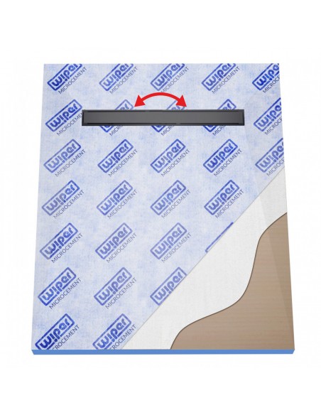Microcement Wet Room Kit: Shower Tray including Waste Trap and Drain Cover (Reversible)