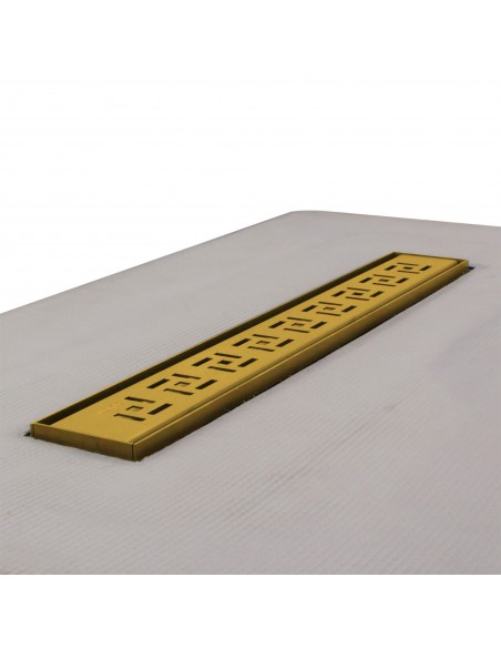 Highly precised integrated linear channel with non-visible flushed steel flange for maximalized sealing