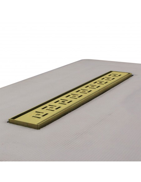 Highly precised integrated linear channel with non-visible flushed steel flange for maximalized sealing