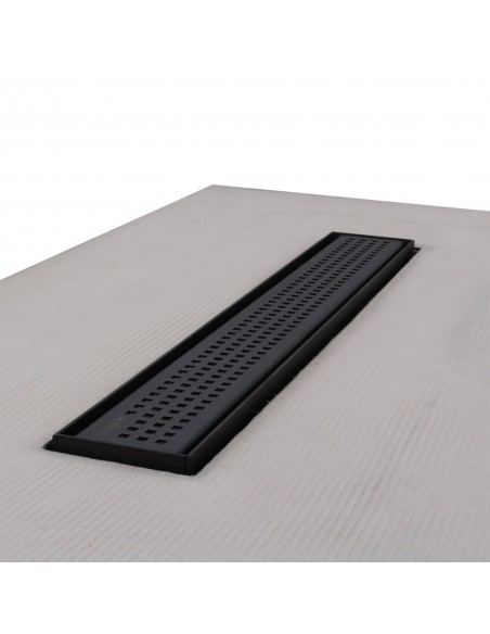 Highly precised integrated linear channel with non-visible flushed steel flange for maximalized sealing
