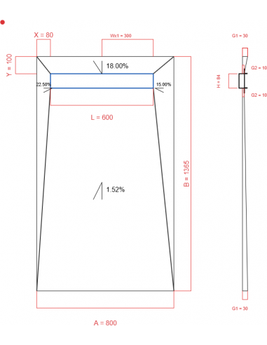 Laybase Wiper 4 way 800 x 1365 mm...