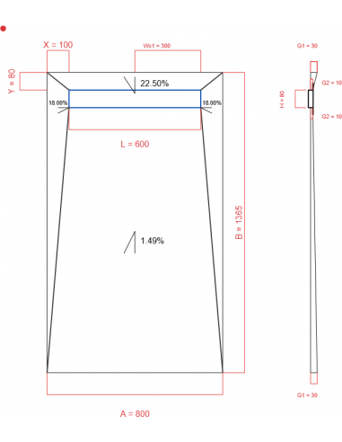 Laybase Wiper 4 way 800 x 1365 mm...