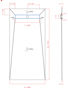 Showerlay Wiper 4 way 865 x...