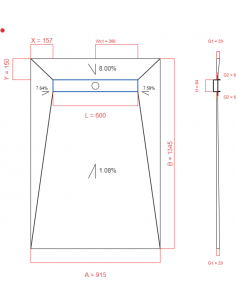 Showerlay Wiper 4 way 915 x...