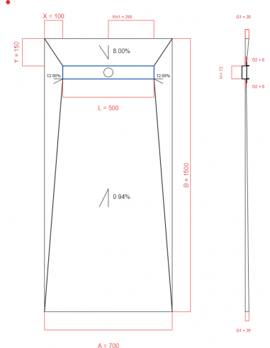 Resinbase Wiper 4 way 700 x 1500 mm...