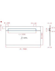 Showerlay Wiper 1 way 1500...