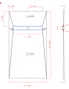 Showerlay Wiper 4 way 900 x...