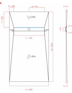 Showerlay Wiper 4 way 900 x...