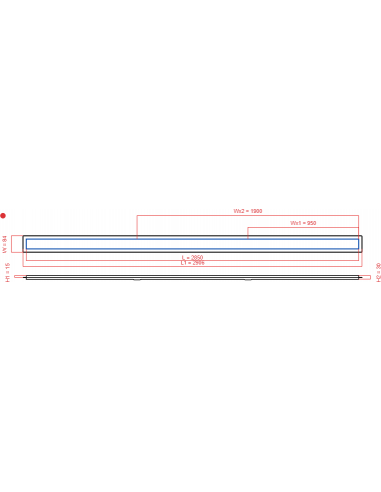 Linear drain Wiper 2850 mm Premium...