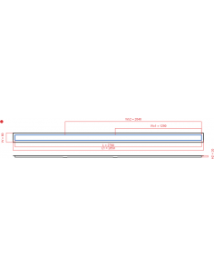 Linear drain Wiper 2790 mm...