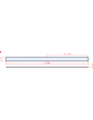 Linear drain Wiper 2790 mm Invisible...