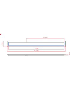 Linear drain Wiper 1400 mm...