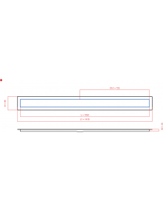 Linear drain Wiper 1350 mm...