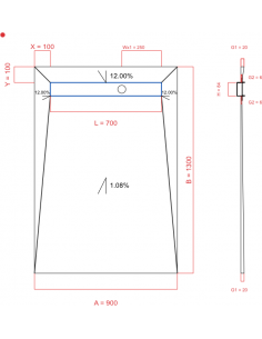 Showerlay Wiper 4 way 900 x...