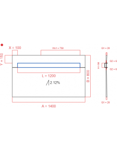 Showerlay Wiper 1 way 1400...