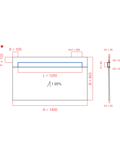 Showerlay Wiper 1 way 1400...