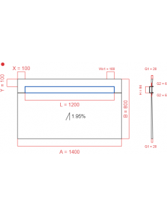 Showerlay Wiper 1 way 1400...