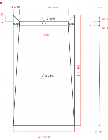 Showerlay Wiper 4 way 1000 x 1800 mm...