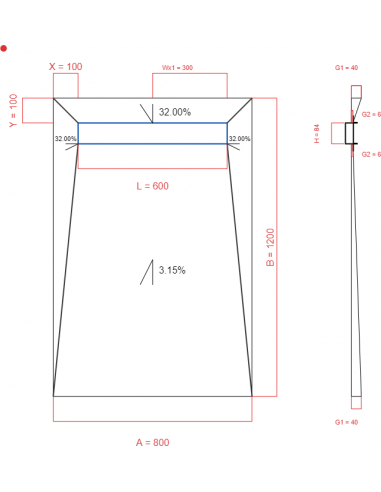 Showerlay Wiper 4 way 800 x 1200 mm...