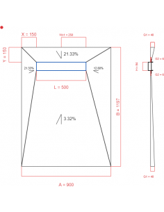 Showerlay Wiper 4 way 900 x...