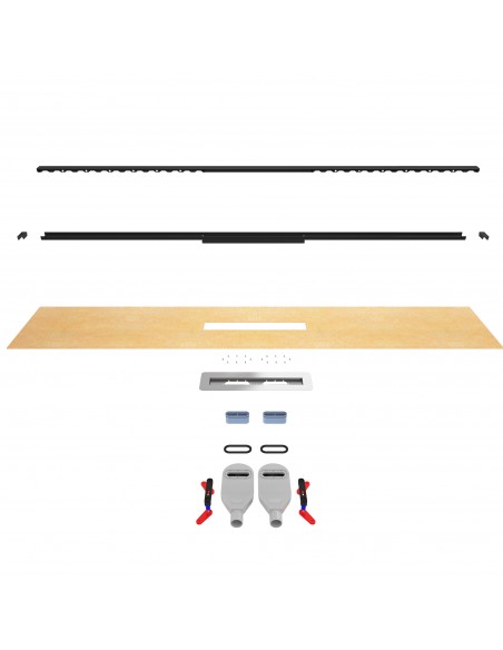 Visualization of single construction steps and parts of this drain